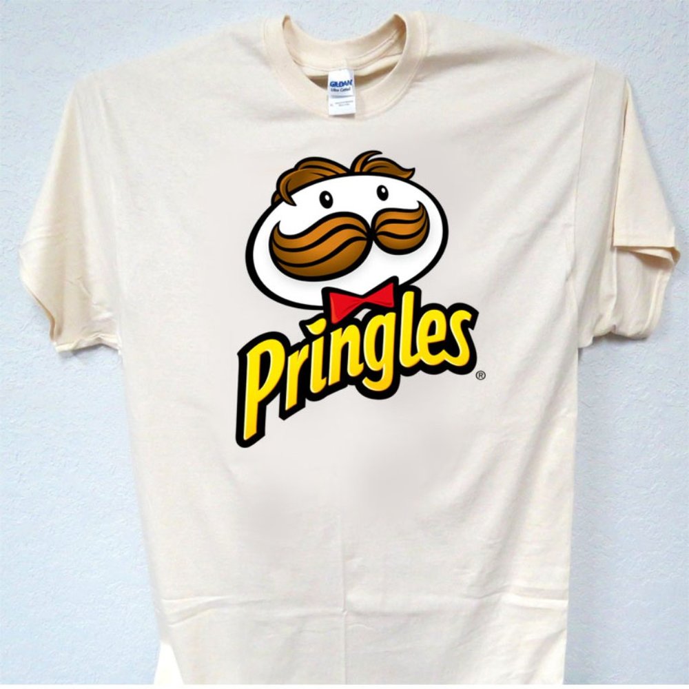 PRINGLES POTATO CHIP GUY, COOL IVORY MENS TEE ALL SIZES T-1996